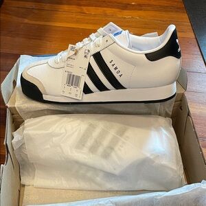 Adidas Samoa White with Black Stripes